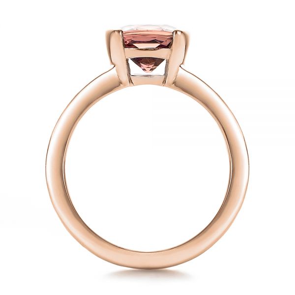 14k Rose Gold 14k Rose Gold Custom Sapphire Engagment Ring - Front View - 100805