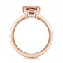 18k Rose Gold 18k Rose Gold Custom Sapphire Engagment Ring - Front View -  100805 - Thumbnail