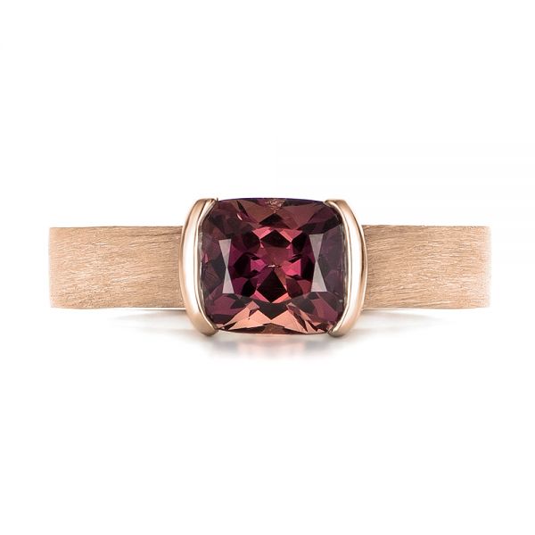 14k Rose Gold 14k Rose Gold Custom Sapphire Engagment Ring - Top View - 100805