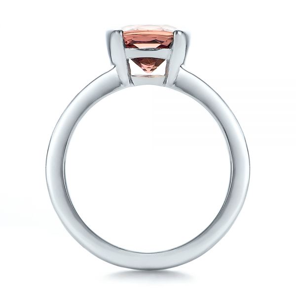  Platinum Custom Sapphire Engagment Ring - Front View -  100805