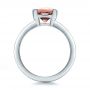 18k White Gold 18k White Gold Custom Sapphire Engagment Ring - Front View -  100805 - Thumbnail