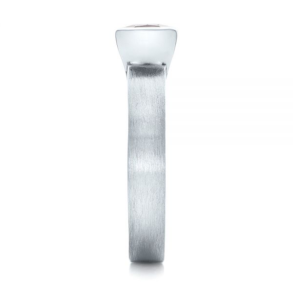  Platinum Custom Sapphire Engagment Ring - Side View -  100805