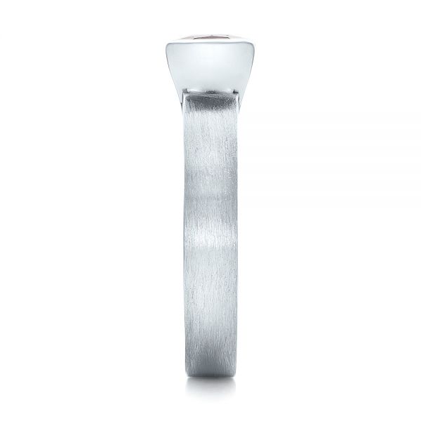 Platinum Custom Sapphire Engagment Ring - Side View - 100805