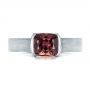  Platinum Custom Sapphire Engagment Ring - Top View -  100805 - Thumbnail