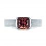  Platinum Custom Sapphire Engagment Ring - Top View -  100805 - Thumbnail