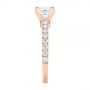 18k Rose Gold 18k Rose Gold Custom Princess Cut Diamond Classic Engagement Ring - Side View -  104251 - Thumbnail