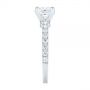 18k White Gold 18k White Gold Custom Princess Cut Diamond Classic Engagement Ring - Side View -  104251 - Thumbnail