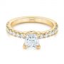 14k Yellow Gold 14k Yellow Gold Custom Princess Cut Diamond Classic Engagement Ring - Flat View -  104251 - Thumbnail