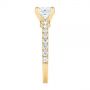 18k Yellow Gold 18k Yellow Gold Custom Princess Cut Diamond Classic Engagement Ring - Side View -  104251 - Thumbnail