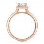18k Rose Gold 18k Rose Gold Custom Princess Cut Diamond Engagement Ring - Front View -  100250 - Thumbnail