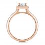 14k Rose Gold 14k Rose Gold Custom Princess Cut Diamond Engagement Ring - Front View -  100250 - Thumbnail