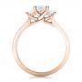 18k Rose Gold 18k Rose Gold Custom Princess Cut Diamond Engagement Ring - Front View -  100632 - Thumbnail
