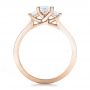 14k Rose Gold 14k Rose Gold Custom Princess Cut Diamond Engagement Ring - Front View -  100632 - Thumbnail