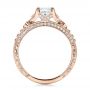 14k Rose Gold 14k Rose Gold Custom Princess Cut Diamond Engagement Ring - Front View -  100778 - Thumbnail