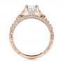 14k Rose Gold 14k Rose Gold Custom Princess Cut Diamond Engagement Ring - Front View -  100778 - Thumbnail