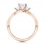 18k Rose Gold 18k Rose Gold Custom Princess Cut Diamond Engagement Ring - Front View -  101223 - Thumbnail