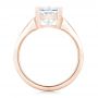 14k Rose Gold 14k Rose Gold Custom Princess Cut Diamond Engagement Ring - Front View -  102536 - Thumbnail