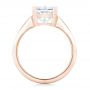 18k Rose Gold 18k Rose Gold Custom Princess Cut Diamond Engagement Ring - Front View -  102536 - Thumbnail