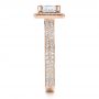 18k Rose Gold 18k Rose Gold Custom Princess Cut Diamond Engagement Ring - Side View -  100250 - Thumbnail