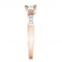 14k Rose Gold 14k Rose Gold Custom Princess Cut Diamond Engagement Ring - Side View -  100632 - Thumbnail