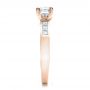 18k Rose Gold 18k Rose Gold Custom Princess Cut Diamond Engagement Ring - Side View -  100632 - Thumbnail