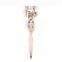 18k Rose Gold 18k Rose Gold Custom Princess Cut Diamond Engagement Ring - Side View -  101223 - Thumbnail