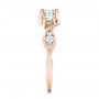 14k Rose Gold 14k Rose Gold Custom Princess Cut Diamond Engagement Ring - Side View -  101223 - Thumbnail