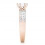 14k Rose Gold 14k Rose Gold Custom Princess Cut Diamond Engagement Ring - Side View -  102399 - Thumbnail