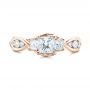 14k Rose Gold 14k Rose Gold Custom Princess Cut Diamond Engagement Ring - Top View -  101223 - Thumbnail