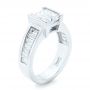 18k White Gold 18k White Gold Custom Princess Cut Diamond Engagement Ring - Three-Quarter View -  102536 - Thumbnail