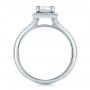 18k White Gold 18k White Gold Custom Princess Cut Diamond Engagement Ring - Front View -  100250 - Thumbnail