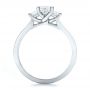  Platinum Custom Princess Cut Diamond Engagement Ring - Front View -  100632 - Thumbnail
