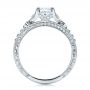 18k White Gold Custom Princess Cut Diamond Engagement Ring - Front View -  100778 - Thumbnail