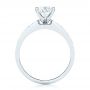 14k White Gold Custom Princess Cut Diamond Engagement Ring - Front View -  102399 - Thumbnail