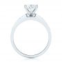 14k White Gold Custom Princess Cut Diamond Engagement Ring - Front View -  102399 - Thumbnail