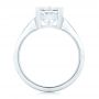 14k White Gold Custom Princess Cut Diamond Engagement Ring - Front View -  102536 - Thumbnail
