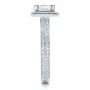  Platinum Platinum Custom Princess Cut Diamond Engagement Ring - Side View -  100250 - Thumbnail