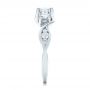 14k White Gold Custom Princess Cut Diamond Engagement Ring - Side View -  101223 - Thumbnail