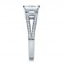 18k White Gold Custom Princess Cut Diamond Engagement Ring - Side View -  1208 - Thumbnail
