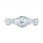 14k White Gold Custom Princess Cut Diamond Engagement Ring - Top View -  101223 - Thumbnail