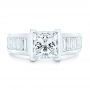  Platinum Platinum Custom Princess Cut Diamond Engagement Ring - Top View -  102536 - Thumbnail