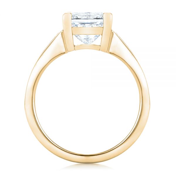 14k Yellow Gold 14k Yellow Gold Custom Princess Cut Diamond Engagement Ring - Front View -  102536