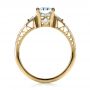 18k Yellow Gold 18k Yellow Gold Custom Princess Cut Diamond Engagement Ring - Front View -  1208 - Thumbnail