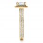 18k Yellow Gold 18k Yellow Gold Custom Princess Cut Diamond Engagement Ring - Side View -  100250 - Thumbnail