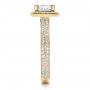 14k Yellow Gold 14k Yellow Gold Custom Princess Cut Diamond Engagement Ring - Side View -  100250 - Thumbnail