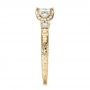 14k Yellow Gold 14k Yellow Gold Custom Princess Cut Diamond Engagement Ring - Side View -  100778 - Thumbnail