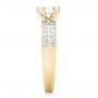 18k Yellow Gold 18k Yellow Gold Custom Princess Cut Diamond Engagement Ring - Side View -  102399 - Thumbnail