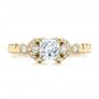 18k Yellow Gold 18k Yellow Gold Custom Princess Cut Diamond Engagement Ring - Top View -  100778 - Thumbnail