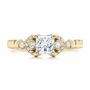 14k Yellow Gold 14k Yellow Gold Custom Princess Cut Diamond Engagement Ring - Top View -  100778 - Thumbnail