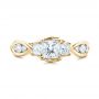 14k Yellow Gold 14k Yellow Gold Custom Princess Cut Diamond Engagement Ring - Top View -  101223 - Thumbnail